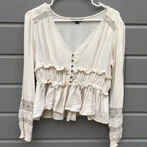 American Eagle Cream Blouse